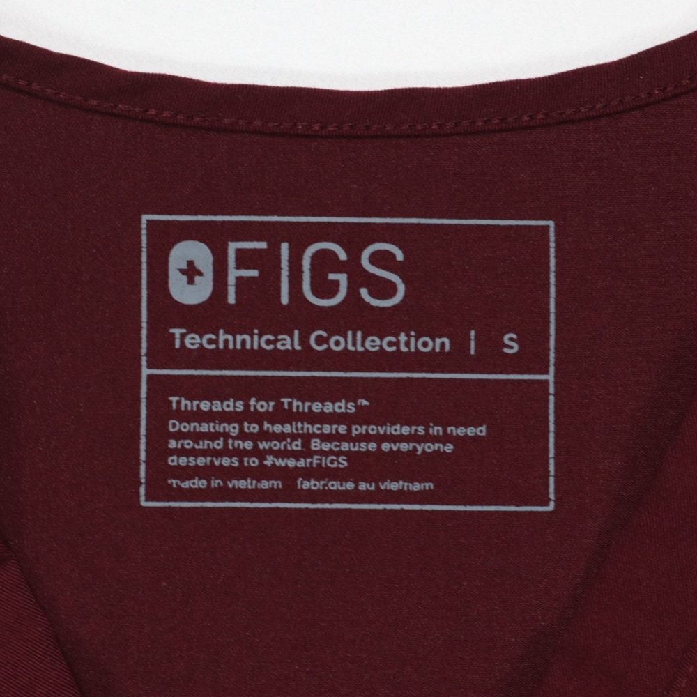 Figs Technical Collection Scrub Set Womens Burgandy Red S/T Catarina & Yola - Picture 16 of 16